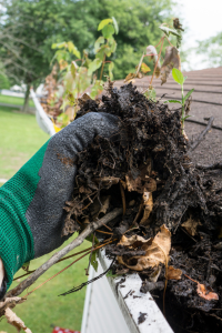 cleaning gutters