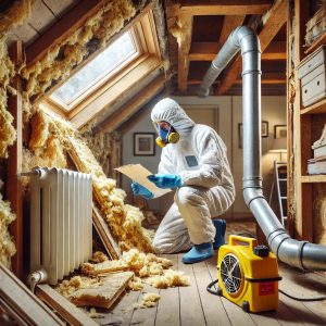 Professional Asbestos Inspection in an Attic