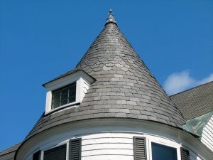 slate pointed roof