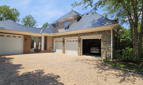 new slate roof installation