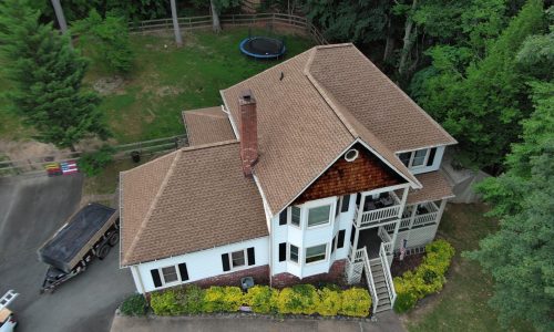 tan shaker roof