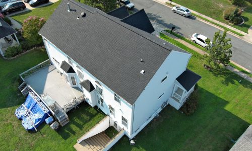 white black roof install