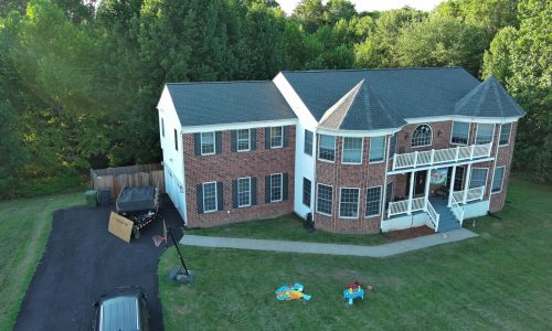black curved roof install